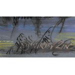 Wiktor ZIN (1925-2007), Jezioro Świteź w noc księżycową (1998)