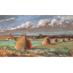 Wiktor ZIN (1925-2007), « Les meules de foin en Polésie » (1990)