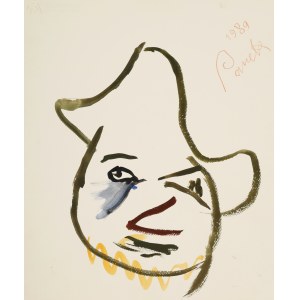 Jerzy PANEK (1918–2001), Self-Portrait with a Hat (1989)