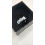18K GP silver ring with natural topaz and diamonds | Adjustable | GEM-TECH certificate