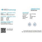 Earrings with natural aquamarines and diamonds - HRD Antwerp Certificate J260000170348