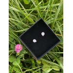 Earrings with natural aquamarines and diamonds - HRD Antwerp Certificate J260000170348