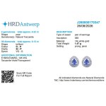 Earrings with natural aquamarines and diamonds - HRD Antwerp Certificate J260000170348