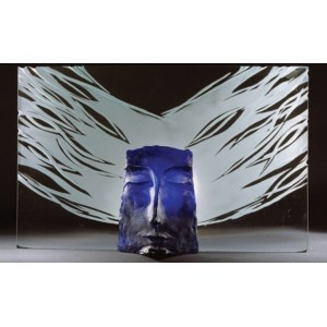 BEATA MAK-SOBOTA – EINZIGARTIGE GLASSKULPTUR „DER BLAUE ENGEL“
