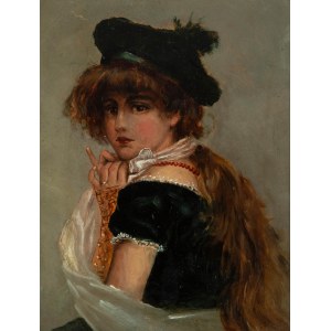 Anton Kaulbach (1864-1930), Portret młodej dziewczyny