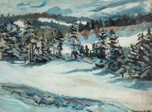 Stanisław Borysowski (1901 Lwów - 1988 Toruń), Pejzaż zimowy