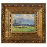 Michał Stańko (1901, Sosnowiec – 1969, Katowice), Sheep Grazing with Giewont in the Background, 1934