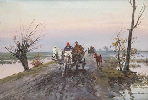 Ignacy Zygmuntowicz (1875 Warszawa-1947 Łódź), Powrót z targu
