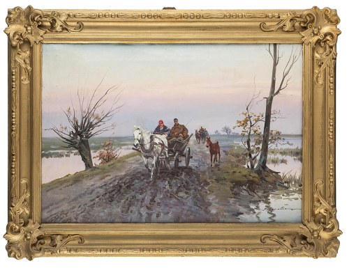 Ignacy Zygmuntowicz (1875 Warszawa-1947 Łódź), Powrót z targu
