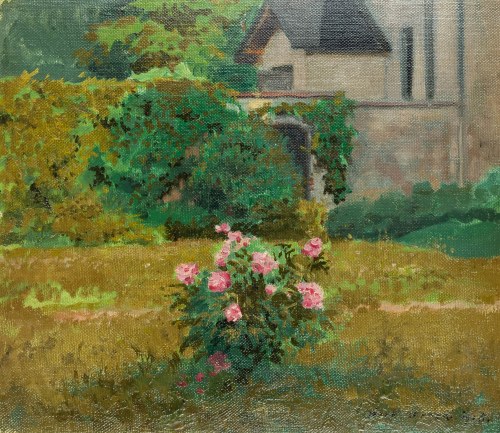Józef Rapacki (1871 Warszawa - 1929 Olszanka k. Skierniewic), Kwitnący krzew, 1926 r.