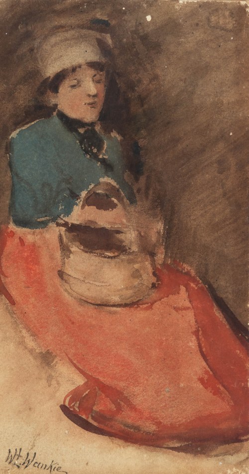 Władysław Wankie (1860 Warszawa - 1925 tamże), Siedząca z koszem