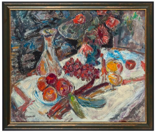 Zdzisław Przebindowski (1902 Kraków - 1986 tamże), Martwa natura, owoce i jarzyny