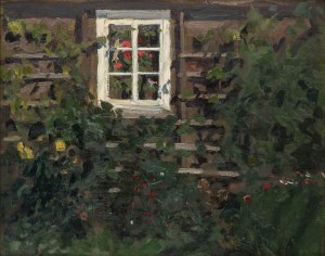 Józef Czajkowski (1872 Warszawa - 1947 tamże), Widok na ogród (Knyszyn), 1907 r.