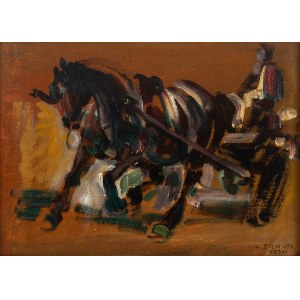 Kazimierz Szemioth (1933, Warsaw–1985, ibid.), A Cart Horse in Motion, 1970