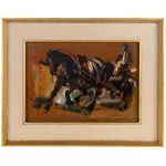 Kazimierz Szemioth (1933, Warsaw–1985, ibid.), A Cart Horse in Motion, 1970