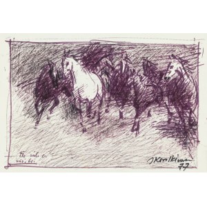 Józef Korolkiewicz (1902–1988), Galloping Horses, 1977