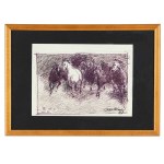 Józef Korolkiewicz (1902–1988), Galloping Horses, 1977