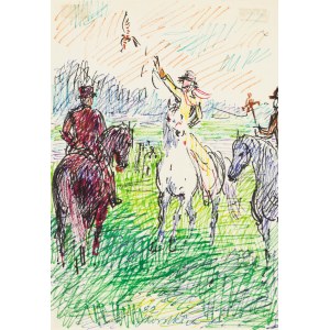 Józef Korolkiewicz (1902–1988), Lov se sokolem, 1982