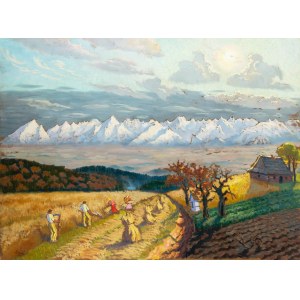 Ludwik Leszko (1890 Krakov – 1957 tamtéž), Žně, 1942