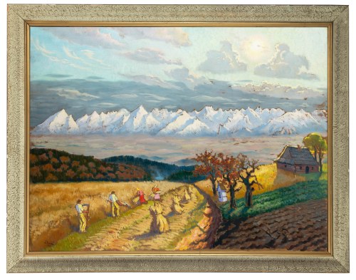 Ludwik Leszko (1890 Kraków - 1957 tamże), Żniwa, 1942 r.