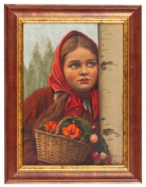 Konstanty Szewczenko (1910 Warszawa-1991 tamże), Dziewczyna z koszem kwiatów