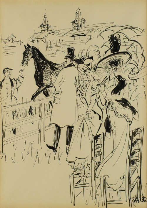 Antoni Uniechowski (1903 Wilno-1976 Warszawa), Scena rodzajowa, 1973 r.
