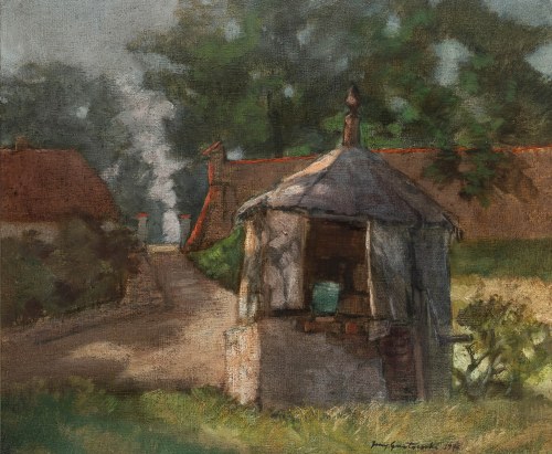 Jerzy Gnatowski (1928 Łomża - 2012 Kazimierz Dolny), Studnia wiejska, 1976 r.