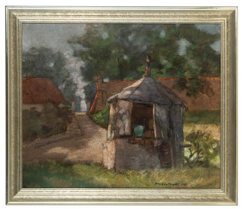 Jerzy Gnatowski (1928 Łomża - 2012 Kazimierz Dolny), Studnia wiejska, 1976 r.