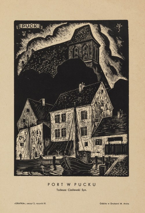 Tadeusz (syn) Cieślewski (1895-1944), Port w Pucku, 1932 r.