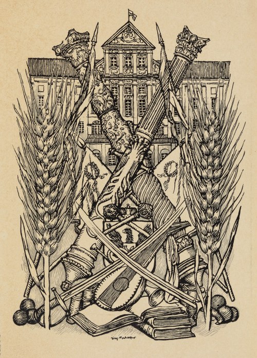 Józef Mehoffer (1869 Ropczyce - 1946 Wadowice), Frontyspis do Radziwiłów Jana Czarnieckiego, ok. 1944 r.