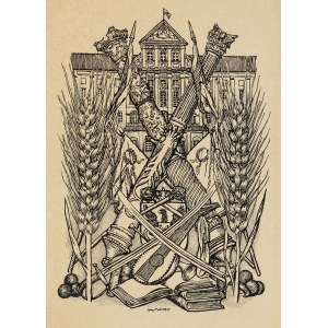 Józef Mehoffer (1869, Ropczyce – 1946, Wadowice), Frontispiece for Jan Czarniecki’s *Radziwiłowie*, ca. 1944