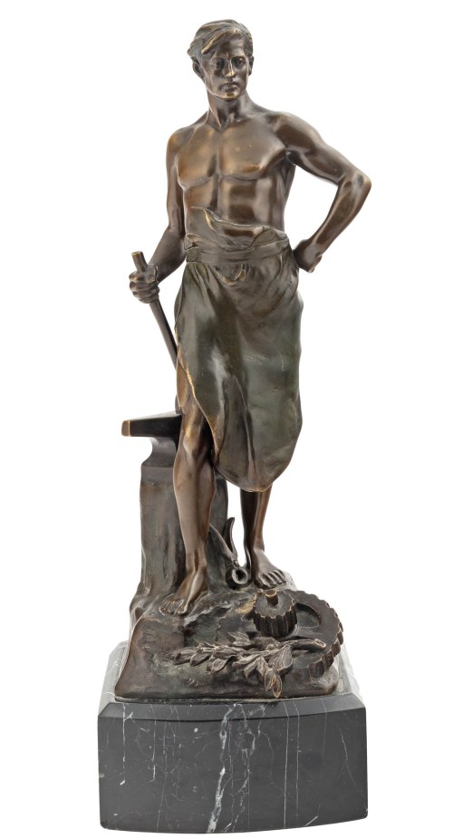 Paul Ludwig Kowalczewski (1865 Mielżyn - 1910 Berlin), Alegoria pracy - Kowal, Niemcy, XIX/XX w.