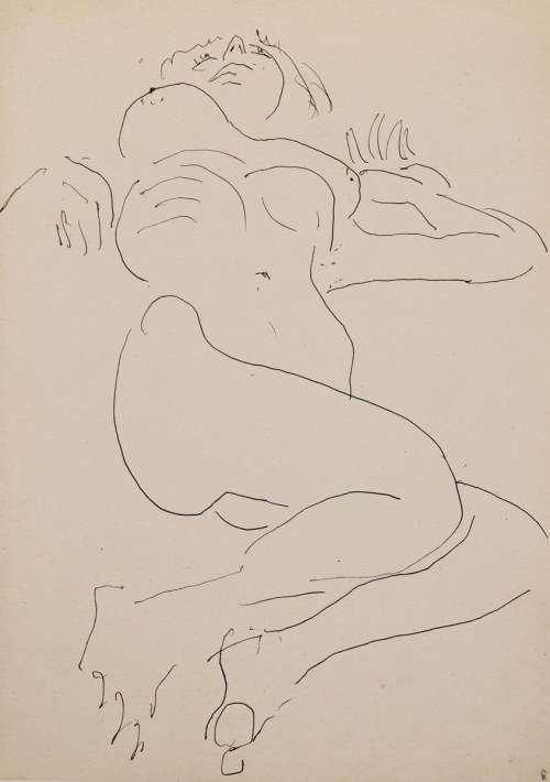 Jerzy PANEK, AKT KOBIECY LEŻĄCY NA PLECACH, 1969
