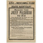 NOTICE OF THE DEATH OF JÓZEF PIŁSUDSKI, MAY 13, 1935