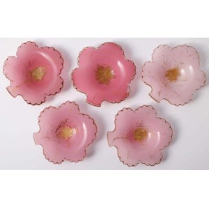 FIVE JAM PLATES, second half of the 19th century