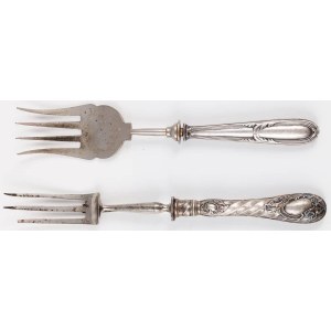TWO SERVING FORKS, France and Latvia, after 1920