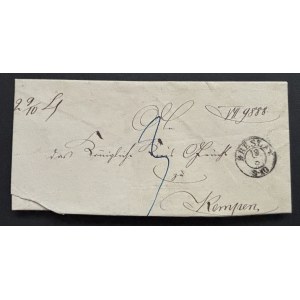 LIST- 1851 ROK, WROCŁAW- KĘPNO, KRÓLEWSKI SĄD POWIATOWY