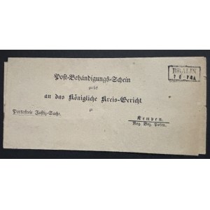 LIST- 1866 ROK, BRALIN- KĘPNO, KRÓLEWSKI SĄD POWIATOWY