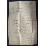 LETTRE - 1906, BRALIN-SYCÓW, TRIBUNAL DE PREMIÈRE INSTANCE DE KRÓLEWSKI