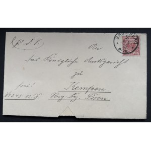 LETTRE - 1892, BYDGOSZCZ-KĘPNO, TRIBUNAL RÉGIONAL ROYAL
