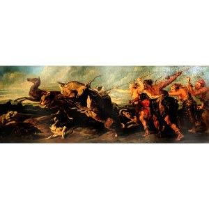 Artysta nierozpoznany, XIXw. Diana polująca na jelenie