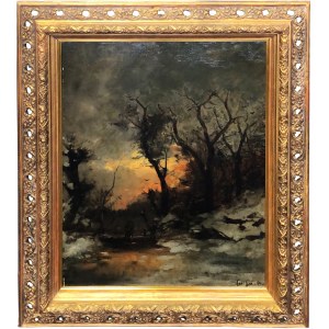 Carl Schultze, (1856 - 1935) Powrót myśliwych z polowania, XIX/XX w