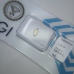 Natural Diamond 0.38 ct VERY HIGH CLARITY VVS1 Fancy Brownish Yellow (marquise cut) - IGI Certificate