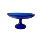 Designed by Ryszard Serwicki, "Spirelli/Twist" cobalt-glazed plate, HSG "Ząbkowice"