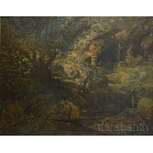 Brodszky Sándor (1819-1901) Erdei kápolna Olaj, karton 20 × 24 cm Jelzés nélkül Hátoldalon hagyatéki bélyegző és MNG bírálati szám: 605/1967