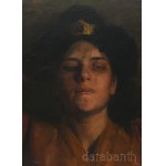 Rottmann Mozart (1874-1961): Merengő. Olaj, vászon. Jelzett. Hátoldalán kissé töredékes XX. sz. elej raglappal. Dekoratív fakeretben. 56x70 cm.