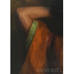 Rottmann Mozart (1874-1961): Merengő. Olaj, vászon. Jelzett. Hátoldalán kissé töredékes XX. sz. elej raglappal. Dekoratív fakeretben. 56x70 cm.