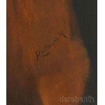 Rottmann Mozart (1874-1961): Merengő. Olaj, vászon. Jelzett. Hátoldalán kissé töredékes XX. sz. elej raglappal. Dekoratív fakeretben. 56x70 cm.