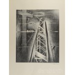 Gross-Bettelheim Jolán (1900-1972): Távvezeték. Litográfia, papír, jelzett. 29×23,5 cm.