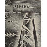 Gross-Bettelheim Jolán (1900-1972): Távvezeték. Litográfia, papír, jelzett. 29×23,5 cm.